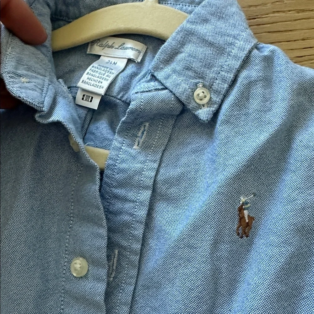 Ralph Lauren Blue Kids Button-Up Shirt 24m boy